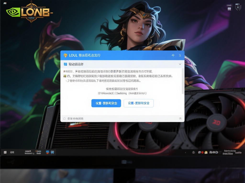 LOL官网下载安装后无法启动的解决方法 四、更新驱动与系统补丁
驱动程序过旧或